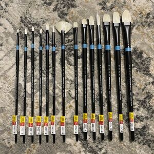 Black & Blue Princeton Aspen Paint Brush Bundle #6